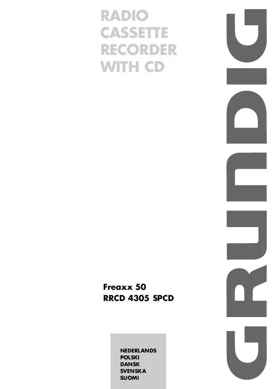 Mode d'emploi GRUNDIG FREAXX 50 RRCD 4305 SPCD