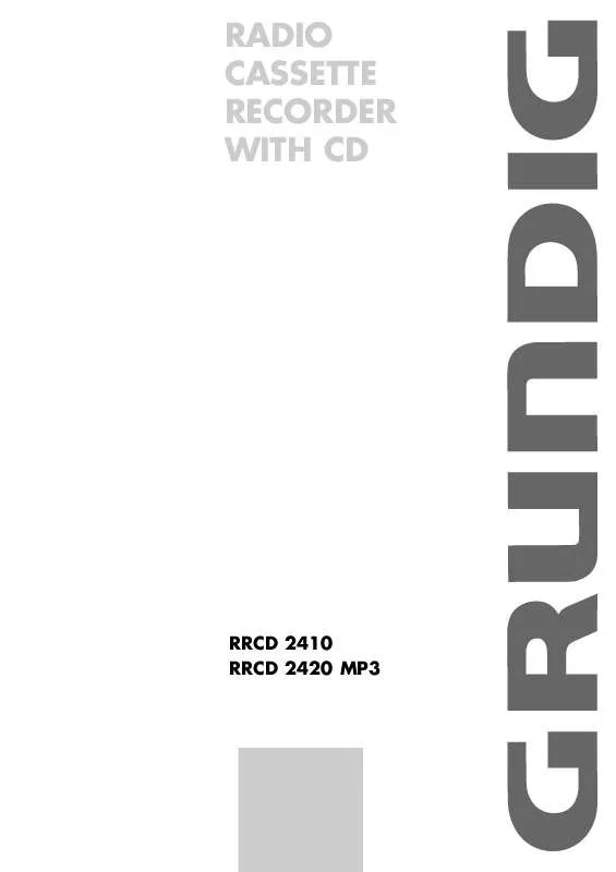 Mode d'emploi GRUNDIG RRCD 2420 MP3