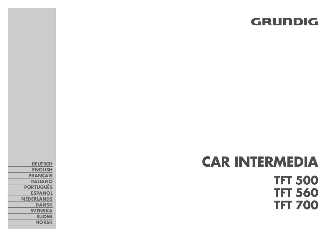 Mode d'emploi GRUNDIG TFT560