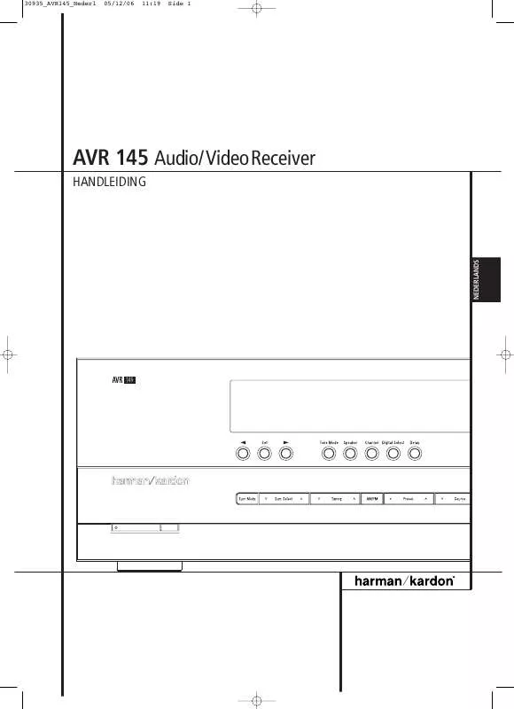 Mode d'emploi HARMAN KARDON AVR 145