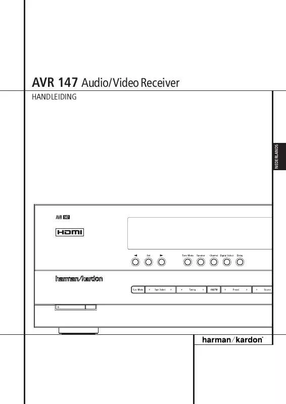 Mode d'emploi HARMAN KARDON AVR 147