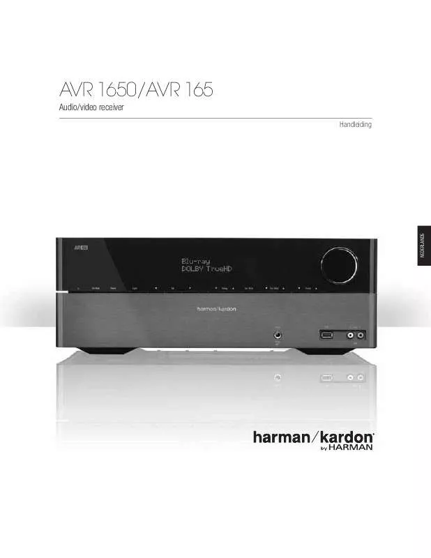 Mode d'emploi HARMAN KARDON AVR 165