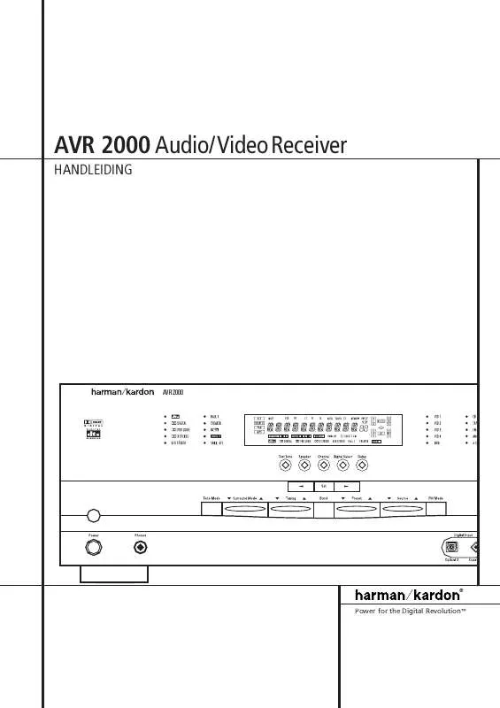 Mode d'emploi HARMAN KARDON AVR 2000