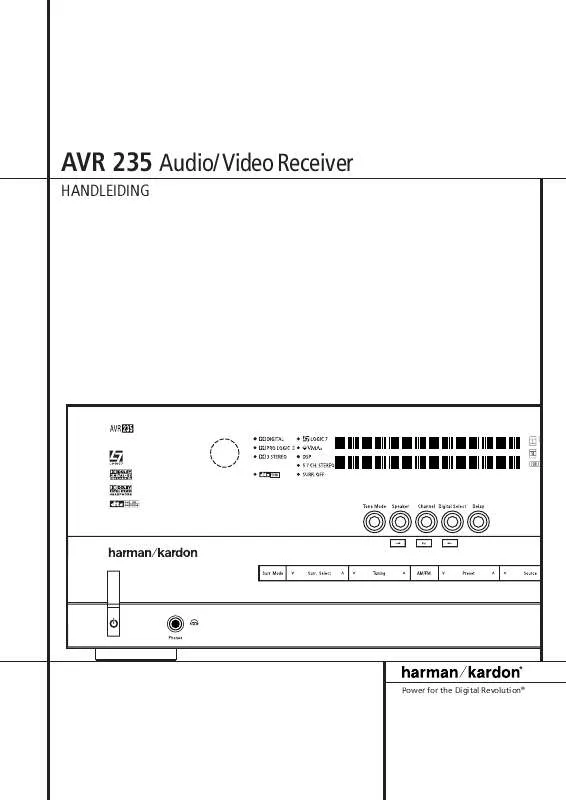 Mode d'emploi HARMAN KARDON AVR 235