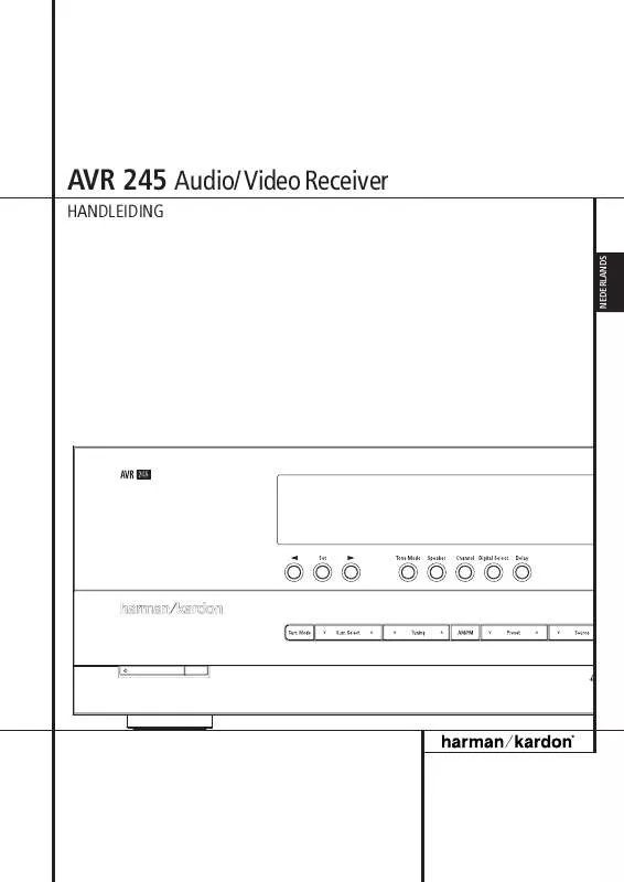 Mode d'emploi HARMAN KARDON AVR 245