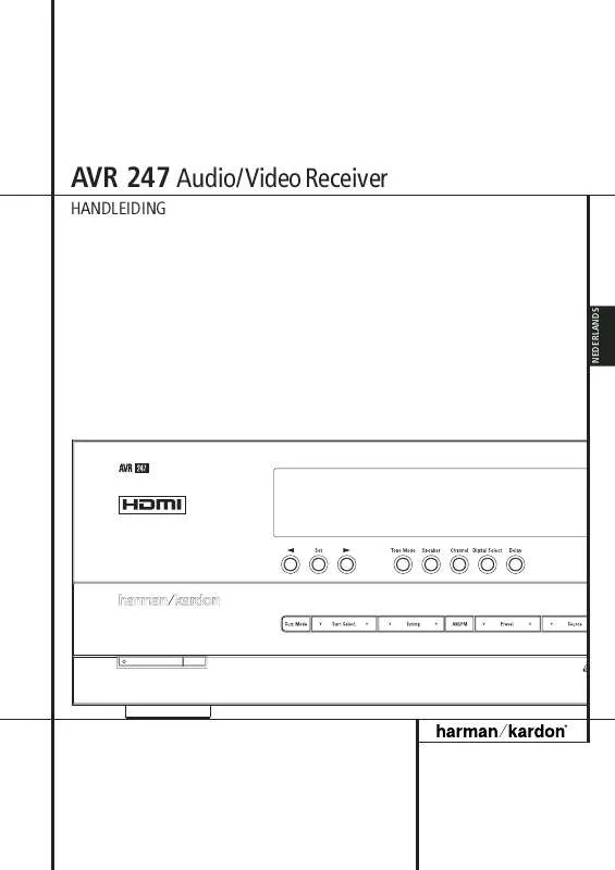 Mode d'emploi HARMAN KARDON AVR 247