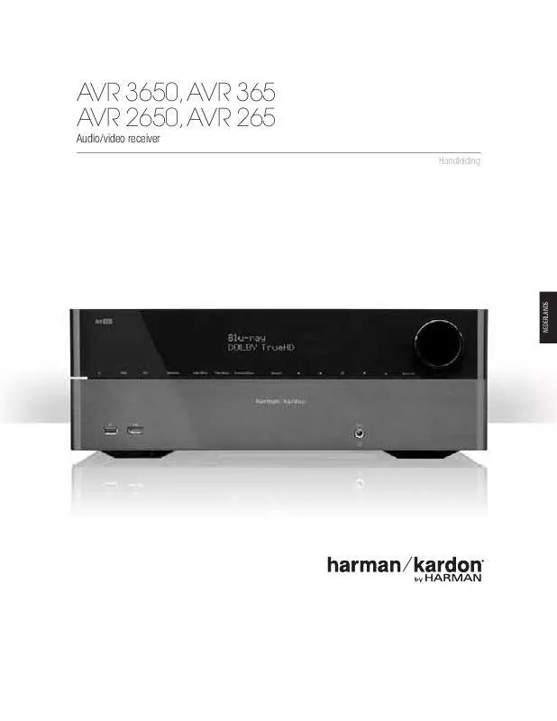 Mode d'emploi HARMAN KARDON AVR 2650