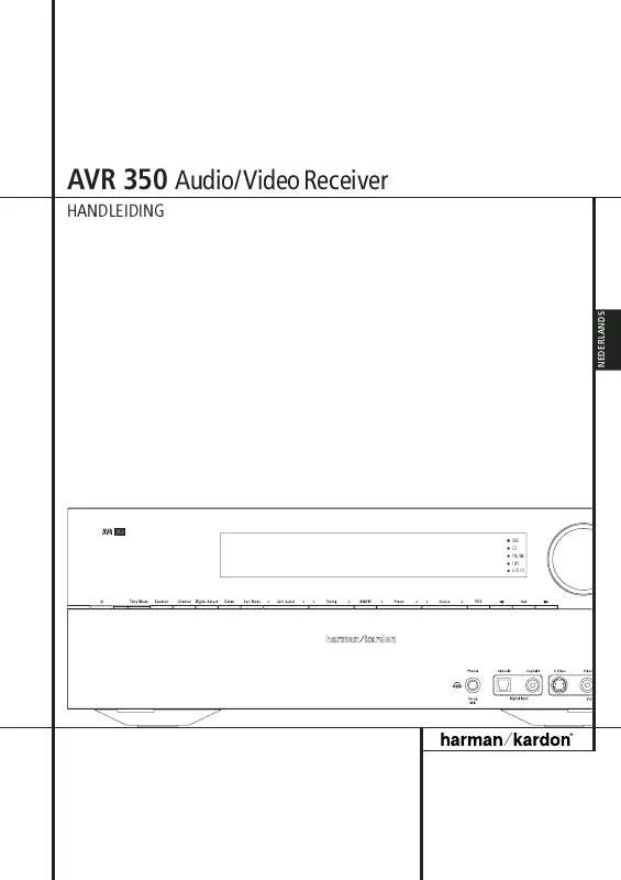 Mode d'emploi HARMAN KARDON AVR 350