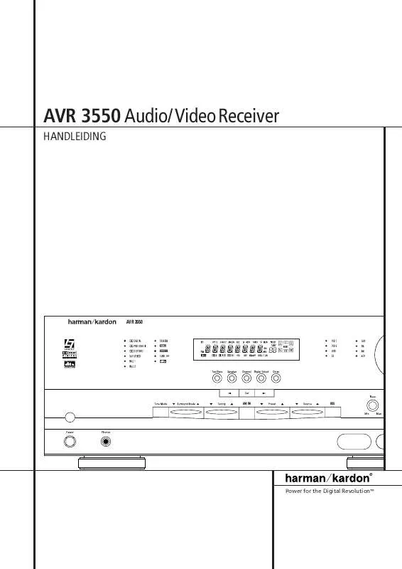 Mode d'emploi HARMAN KARDON AVR 3550