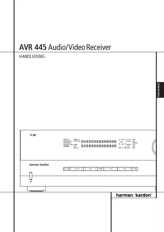 Mode d'emploi HARMAN KARDON AVR 445