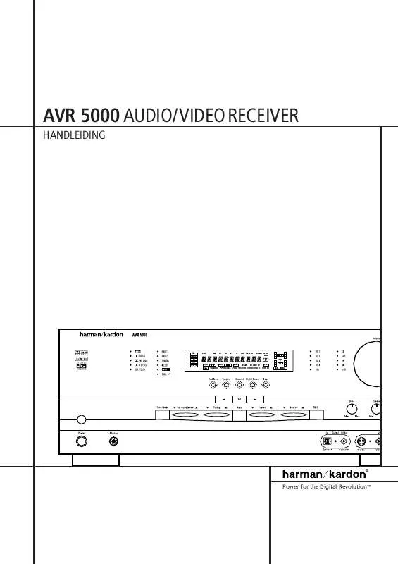 Mode d'emploi HARMAN KARDON AVR 5000