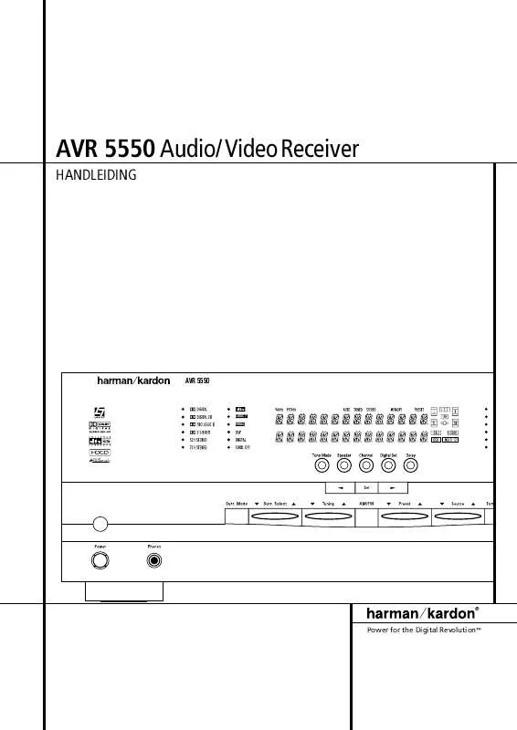 Mode d'emploi HARMAN KARDON AVR 5550