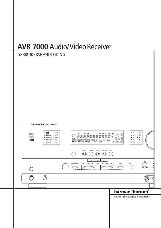 Mode d'emploi HARMAN KARDON AVR 7000