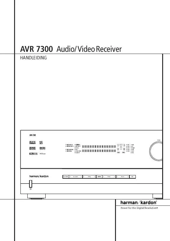 Mode d'emploi HARMAN KARDON AVR 7300