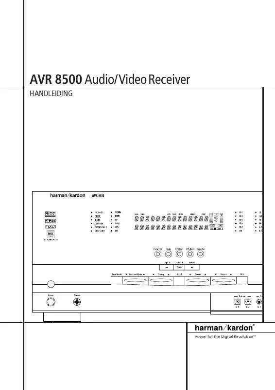 Mode d'emploi HARMAN KARDON AVR 8500