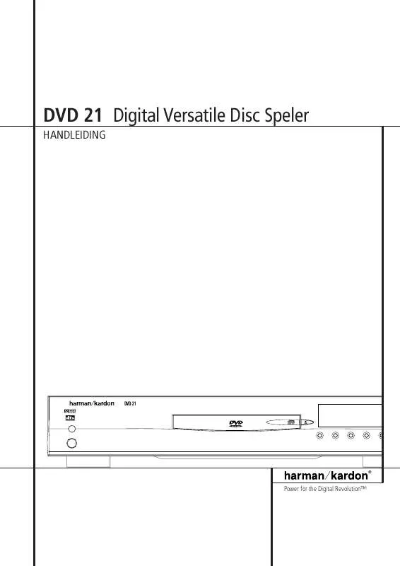 Mode d'emploi HARMAN KARDON DVD 21