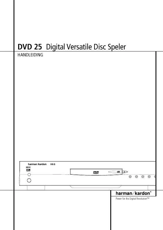 Mode d'emploi HARMAN KARDON DVD 25