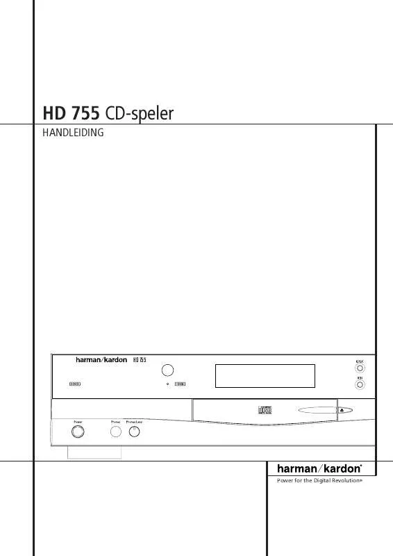 Mode d'emploi HARMAN KARDON HD 755