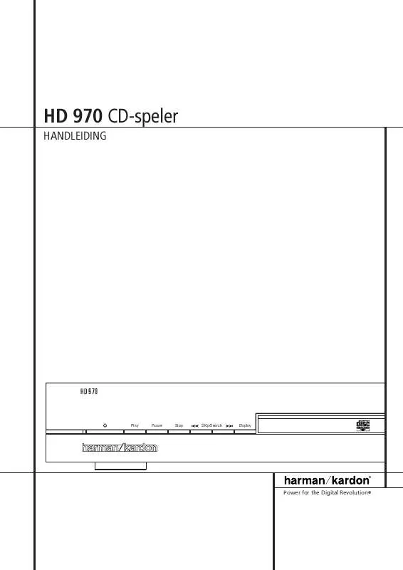 Mode d'emploi HARMAN KARDON HD 970