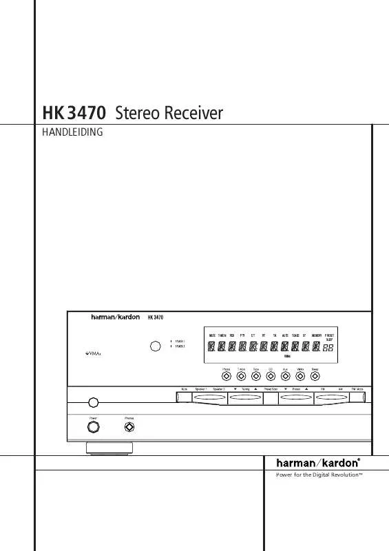 Mode d'emploi HARMAN KARDON HK 3470