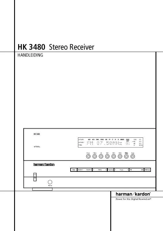 Mode d'emploi HARMAN KARDON HK 3480