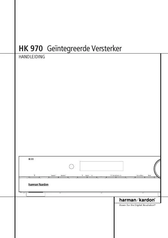 Mode d'emploi HARMAN KARDON HK 970