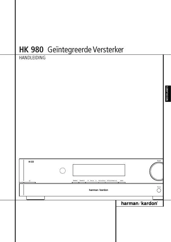 Mode d'emploi HARMAN KARDON HK 980