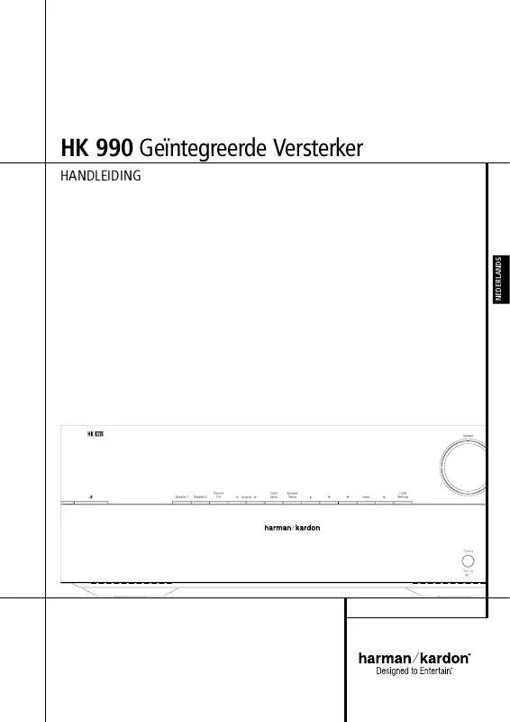 Mode d'emploi HARMAN KARDON HK 990