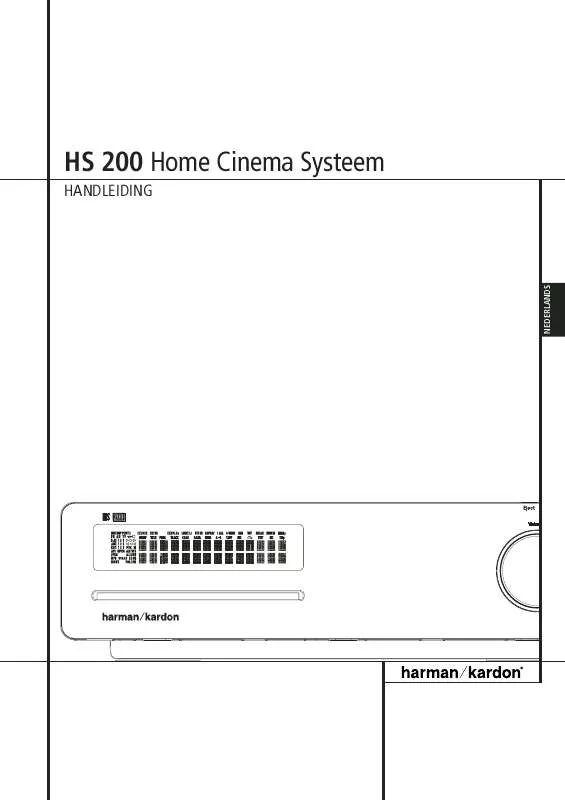 Mode d'emploi HARMAN KARDON HS 200