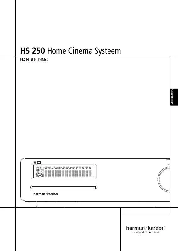 Mode d'emploi HARMAN KARDON HS 250