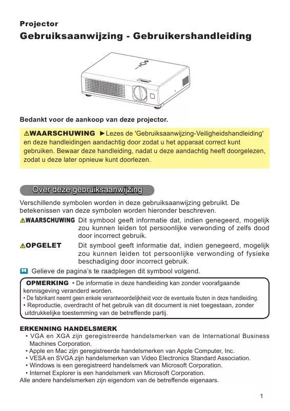 Mode d'emploi HITACHI PJ-LC7