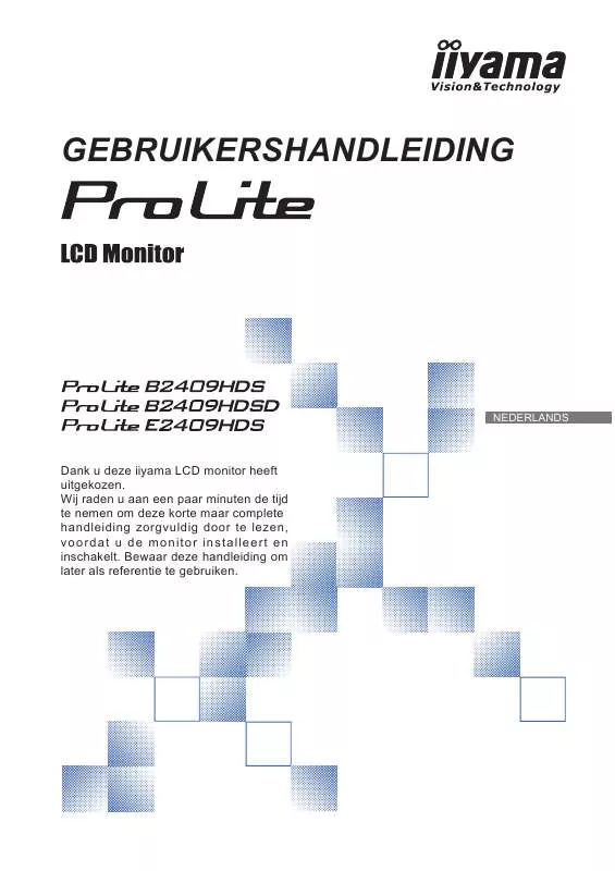 Mode d'emploi IIYAMA PROLITE B2409HDS