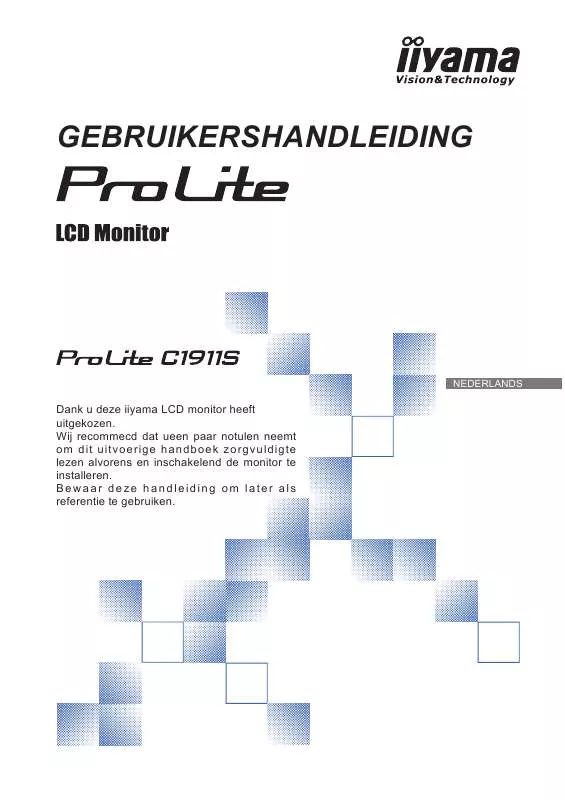 Mode d'emploi IIYAMA PROLITE C1911S