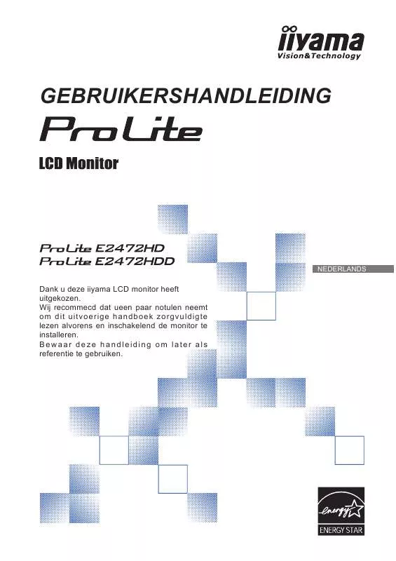 Mode d'emploi IIYAMA PROLITE E2472HDD