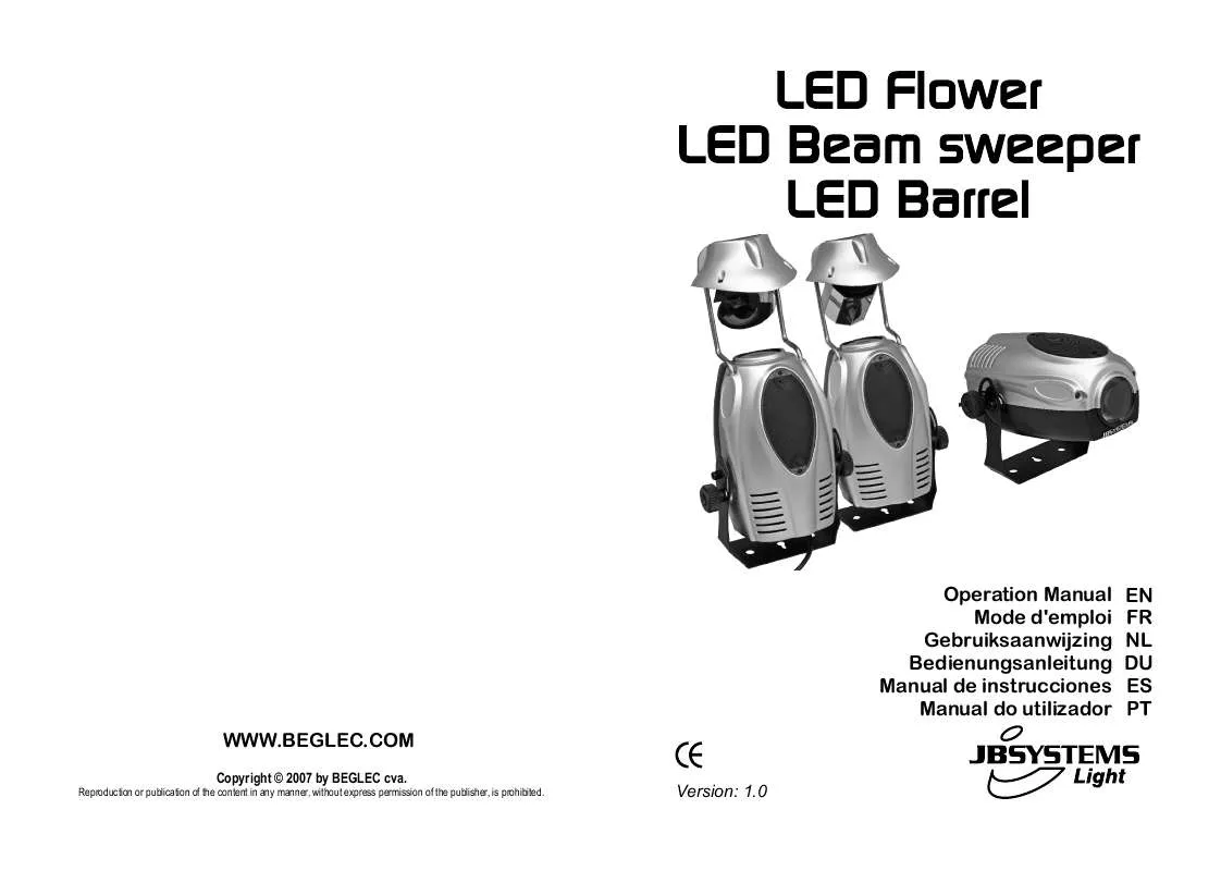 Mode d'emploi JBSYSTEMS LIGHT LED BEAM SWEEPER