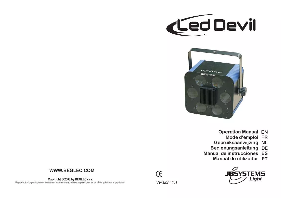 Mode d'emploi JBSYSTEMS LIGHT LED DEVIL