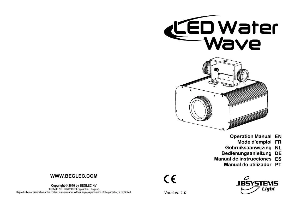 Mode d'emploi JBSYSTEMS LIGHT LED WATER WAVE