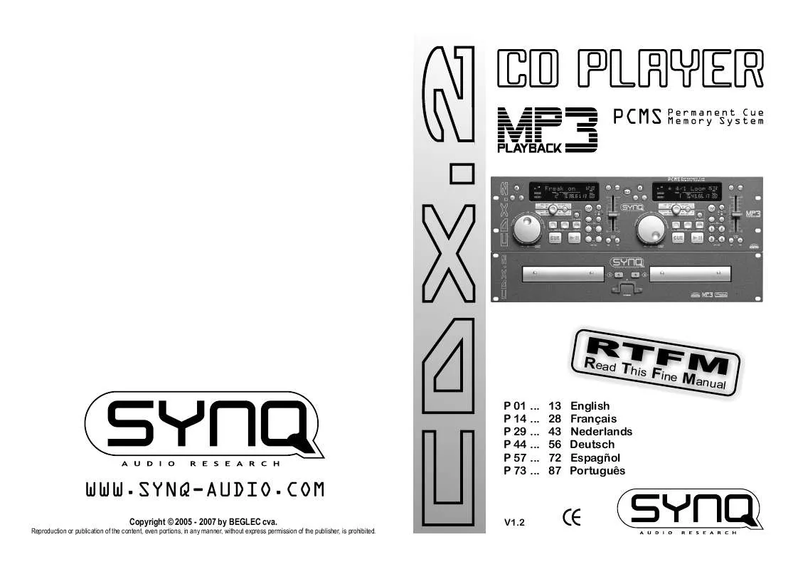 Mode d'emploi JBSYSTEMS CDX-2