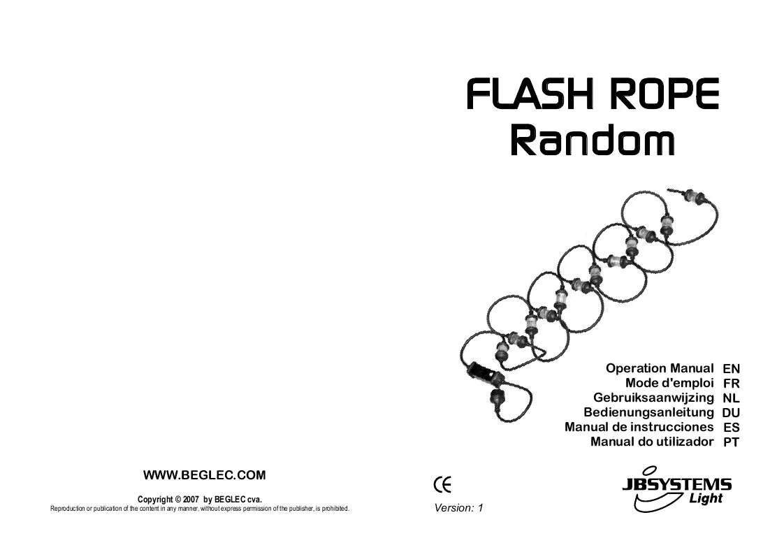 Mode d'emploi JBSYSTEMS FLASH ROPE RANDOM