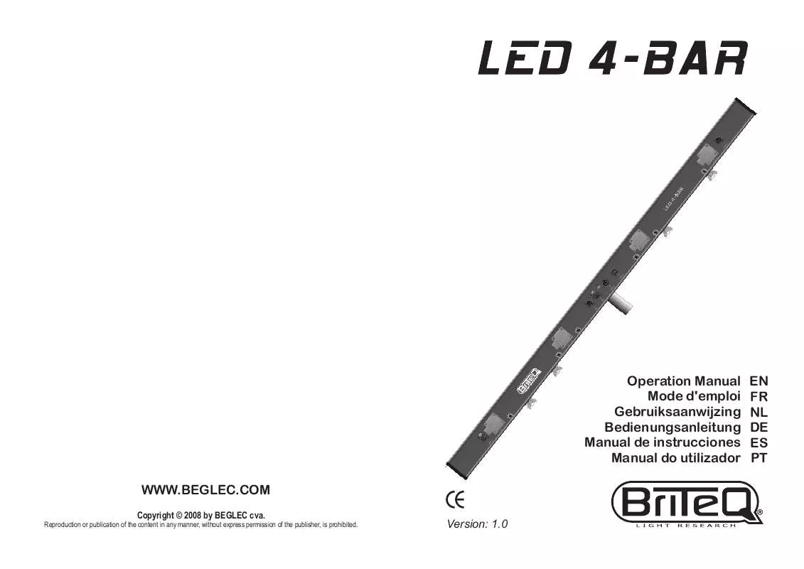 Mode d'emploi JBSYSTEMS LED 4-BAR