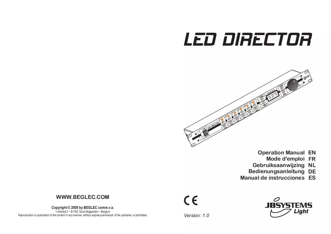 Mode d'emploi JBSYSTEMS LED DIRECTOR