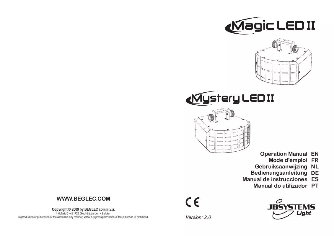 Mode d'emploi JBSYSTEMS MYSTERY LED II