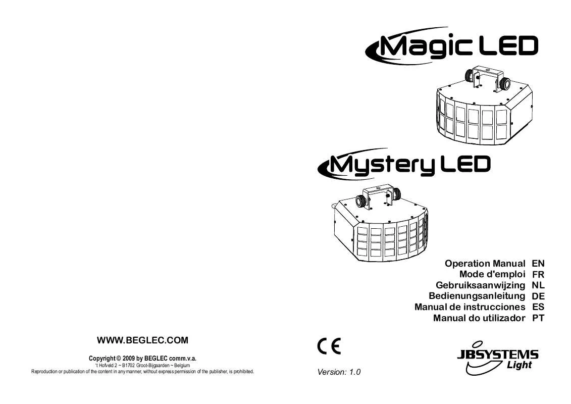 Mode d'emploi JBSYSTEMS MYSTERY LED