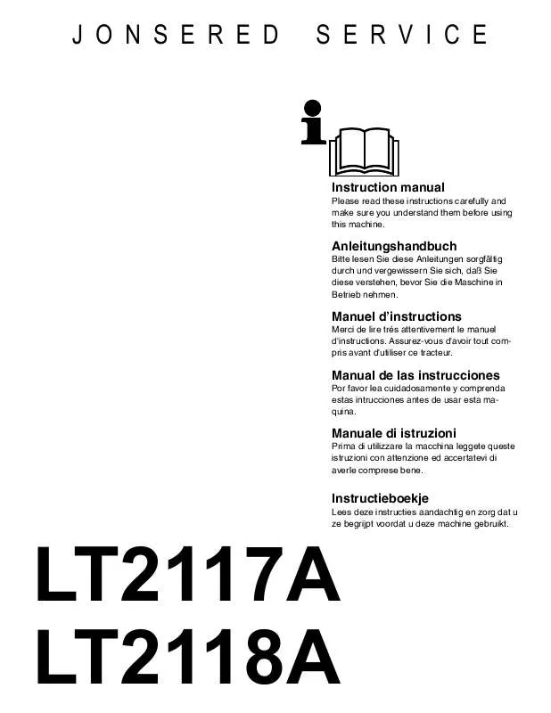 Mode d'emploi JONSERED LT 2117 A