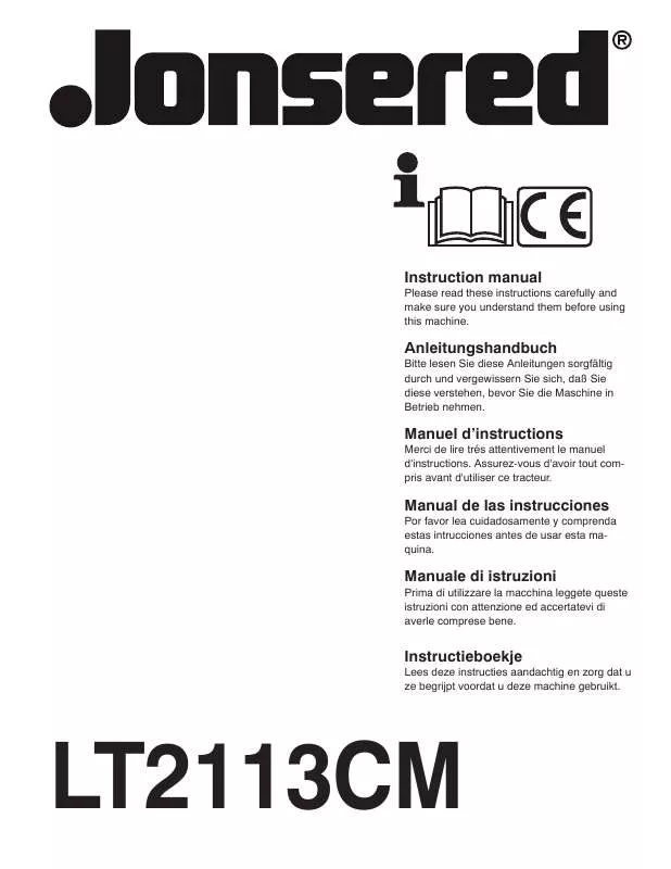 Mode d'emploi JONSERED LT 2113 CM