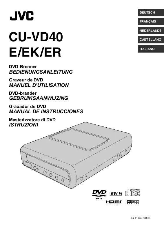 Mode d'emploi JVC CU-VD40EK