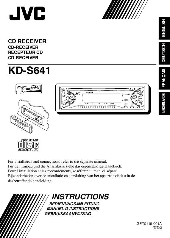 Mode d'emploi JVC KD-S641