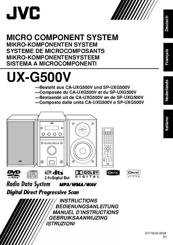 Mode d'emploi JVC UX-G500V