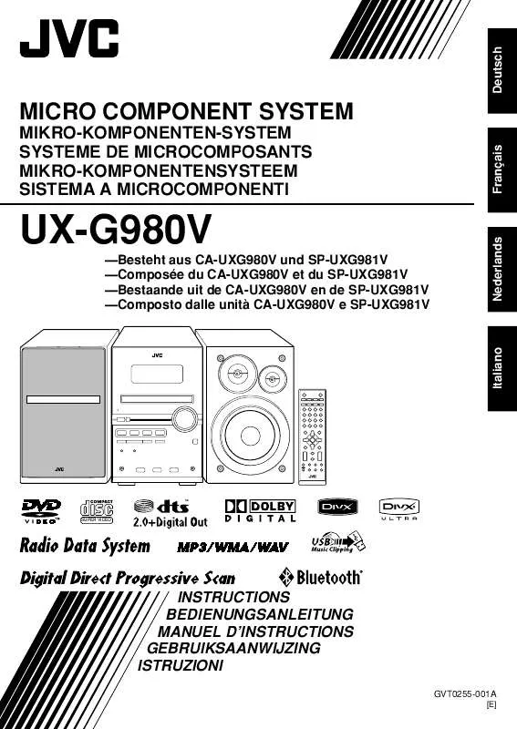 Mode d'emploi JVC UX-G980VE