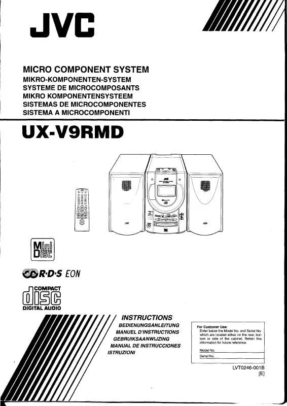 Mode d'emploi JVC UX-V9RMD